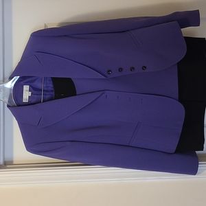 Purple/Black Tahari 3-piece Skirt Suit